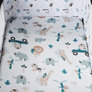 Pack n Play Sheet Stretchy Fitted Portable Mini Crib Sheets Set 3 Pack,Playard Sheets Convertible Playard Mattress Cover,Ultra Soft Jersey Material,Elephant Tiger,Fox & Grey by TinyTreasures Baby Boutique