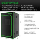 MELONFARM 4x4 Grow Tent, 48"x48"x80'' High Reflective 600D Diamond Mylar Canvas with Observation Window and Floor Tray for Hydroponic Indoor Plant Growing by GreenHaven Gardens