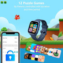 Kids Wach for Girls Boys 6-15 Year Old - Smart Watch for Kids 1.8" Fitness Tracker,No Phone Needed,Pedometer Sleep Monitor Heart Rate Waterproof,Puzzle Game for Girls Boys Teens Birthday Gift (Blue) by TinyTreasures Baby Boutique
