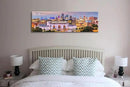Pictures for Bedroom Kansas City Skyline Wall Art Canvas Prints Cityscape USA City Building Panoramic Night View Posters Modern Home Office Living Room Decoration Framed 13.8"x 45.3" by CozyNest Decor