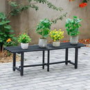 Chic & Robust 300 LBS Capacity Aluminum Plant Stand - Your Indoor & Outdoor Plant Display Solution, Size: L47.2 x W11.4 x H13.8 inch. by GreenHaven Gardens