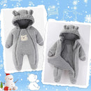 Fairy Baby Newborn Baby Winter Snowsuit Bear Thick Romper Footie Double Zip Hooded Jumpsuit Fleece Coat Infant Boy Girl 0-12M by TinyTreasures Baby Boutique
