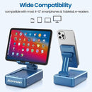JTEMAN Phone Stand with Wireless Bluetooth Speaker, HD Surround Sound Bluetooth Speaker for Desk Perfect for Home Kitchen Gadgets Gifts,Compatible with iPhone/ipad/Samsung Galaxy(Blue) by GreenHaven Gardens