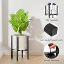 Adjustable Metal Plant Stand Indoor Outdoor - Fits 8 to 12 Inches Pots - Mid Century Modern Planter Stand Single Floor Flower Pot Holder Home Decor for Gardening Gifts by GreenHaven Gardens