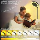 36W Bright LED Floor Lamp for Living Room with Remote, 75.5 Inch Tall Stepless Dimmable Standing Lamp for Office, Torchiere Floor Lamp with 2 Rotatable Lights 1900K-6500K for Bedroom by CozyNest Decor