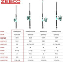 Zebco Rambler Fishing Reel and Rod Combo, Durable Fiberglass Rod with Built-in Carabiner, Patented No-Tangle Reel, Pre-Spooled with 8-Pound Zebco Fishing Line by TinyTreasures Baby Boutique