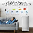 Tylza Beverage Refrigerator 15 Inch Wide, Mini Fridge Stainless Steel Under Counter Beverage Cooler, 130 Cans Beer Fridge with Built-in and Freestanding Beverage Fridge by CozyNest Decor