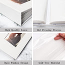 Vienrose Photo Album 4x6 100 Pages Photos Linen Cover Picture Book with Front Window for Baby Wedding Children by TinyTreasures Baby Boutique