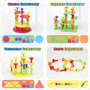 Ggiibro Peg Board Toy set 101Pcs DIY Building Stacking Toys for Kids 3-6 Years Old,STEM Educational Kids Toy for Brain Development,Montessori Sensory Toys,Plastic Lacing String Game by TinyTreasures Baby Boutique