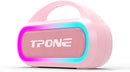 TPone Portable Bluetooth Speaker, 30W (Peak) Wireless Speaker for Outdoor, Up to 12H Playtime, IPX5 Waterproof with Light, TWS Pairing, for Home/Party/Outdoor/Beach, Birthday Gift(Pink) by TinyTreasures Baby Boutique