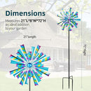 Decoroca Wind Spinners Outdoor Metal Large - 72in 360 Degrees Rainbow Wind Spinner for Outdoor Yard, Patio, Lawn & Garden Sculptures - Rare Square Fan Blade Design - Used to Adjust Mood in Garden by GreenHaven Gardens