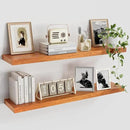 Light Brown Floating Wall Shelves 36 Inches Long x 8”x 1.4” Shelf Floating Rustic Farmhouse Decor, Heavy Duty Shelf Hold 80 lbs, Wall Shelves for Bathroom Living Room Kitchen Bedroom Office by CozyNest Decor