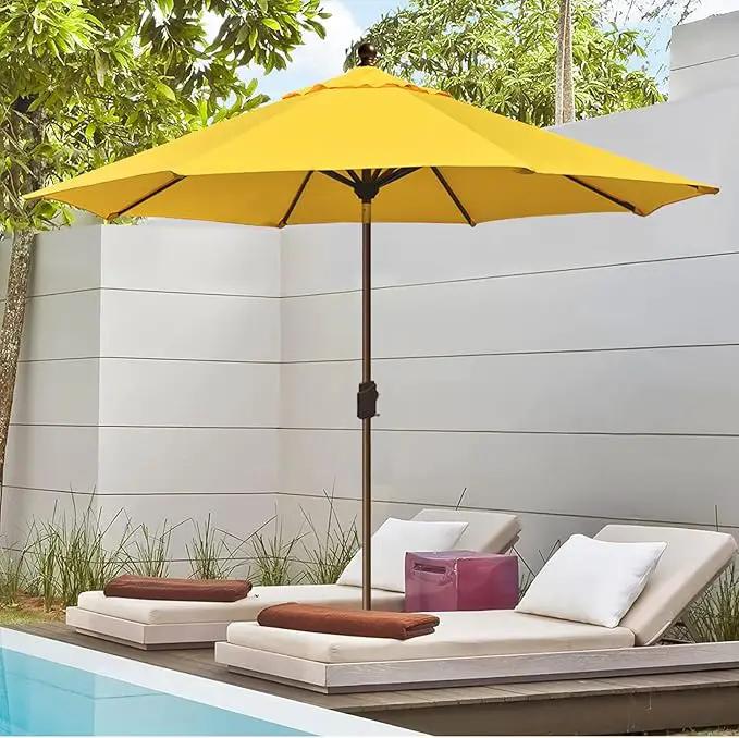 EliteShade USA 10-Year-Non-Fading 10Ft Market Umbrella Patio Umbrella Outdoor Table Umbrella with Ventilation, Sunflower Yellow, photo 2 of 6