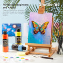 Shuttle Art 18 Colors Acrylic Paint Bottle Set (250ml/8.45oz), Rich Pigmented Bulk Painting Supplies for Artists, Beginners and Kids on Rocks Crafts Canvas Wood Ceramic by TinyTreasures Baby Boutique