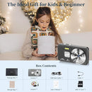 Digital Camera, Autofocus 4K 64MP Point and Shoot Digital Cameras for Teens with 64GB Card, 18X Zoom Anti-Shake Compact Video Camera for Student Kids Boys Girls Beginner - Black by TinyTreasures Baby Boutique