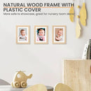 upsimples 5x7 Picture Frame, Natural Solid Wooden Picture Frames, Display 4x6 with Mat or 5 x 7 Without Mat, Wall or Tabletop, 1 Pack, Natural by CozyNest Decor