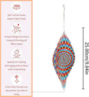 3D Wind Spinner Rainbow Mandala Stainless Steel Metal Wind Spinner Kinetic Metal Art Multi-Color Geometric Pattern Hanging Ornament for Yard Garden Patio by GreenHaven Gardens