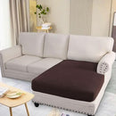 H.VERSAILTEX Super Stretch Individual Chaise Cover Sectional Couch Covers for L Shaped Sofa Both Left/Right Featuring Thick Jacquard Textured Twill Fabric (1 Piece Chaise Cover, Chocolate) by CozyNest Decor