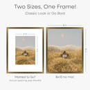 Homeforia Bronze Picture Frames 8x10, High End Metal 8 x 10 Photo Frame with Mat 5 x 7 Art, 10x8 Brass Frame Matted to 5x7 inch Print, 8by10 Wall or Tabletop Frames, Tempered Glass, Wall Kit, Set of 1 by CozyNest Decor
