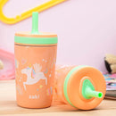 Zak Designs Unicorn Kelso Tumbler Set, Leak-Proof Screw-On Lid with Straw, Bundle for Kids Includes Plastic and Stainless Steel Cups with Bonus Sipper, 3pc Set, Non-BPA, 15 fl.oz. by TinyTreasures Baby Boutique