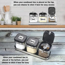 XIUDI Condiment Seal Jar Spice Container with Lids and Spoons，Clear Glass Condiment Canisters Pots Seasoning Box Salt Container Sugar Bowl Set of .Used in Kitchen, Coffee Table,Set of 3 by CozyNest Decor