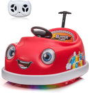 12V Dual Battery Electric Ride on Kids Bumper Car w/Remote Control,360 Degree Spin,Push Rod Rocker Horse Function,3-Speeds Babies & Toddlers Bumping Car Ride on Toy Gift for 1-4 Years Children (Red) by TinyTreasures Baby Boutique