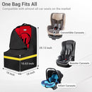 Car Seat Travel Bag - Padded, Comfortable, Durable, Roomy Gate Check Carseat Cover Backpack Fits 3-in-1，Convertible, Booster & Infant Car Seats for Airplane, Airport, Yellow by TinyTreasures Baby Boutique