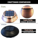 Solar Pathway Lights Outdoor Waterproof, 6 Pack Solar Outdoor Lights Bright Up to 12 Hrs, Garden Light LED Landscape Lighting Copper Stainless Steel Walkway Light, Warm White by GreenHaven Gardens