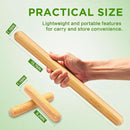 3PCS 100% Natural Solid Bamboo Massage Sticks,GuaSha Bamboo Massage Rollers for Back,Legs,Full Body,Deeply Deep Tissue Massage,Muscle Relax,Body Shaping,Portable Therapy Set(with Storage Bag) by CozyNest Decor