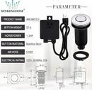 Garbage Disposal SinkTop Air Switch Kit with Long Button,Brass Made Cover,Brushed Nickel by CozyNest Decor