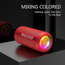 Ortizan Portable Bluetooth Speaker: IPX7 Waterproof, 24W Loud Sound, Deep Bass, Bluetooth 5.3, LED Lights, Wireless Stereo Pairing, 30H Playtime, for Home/Outdoor/Party/Beach, Birthday Gift (Red) by TinyTreasures Baby Boutique