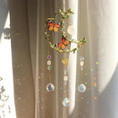 Suncatcher Moon Crystal Rose Quartz Sun Catcher Window Hanging, Good Luck Charms Gifts for Women Chrismas Thanksgiving Birthday Crystal (Rose) by GreenHaven Gardens