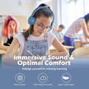 AILIHEN Kids Headphones, I35 On-Ear Headphones for School, Safe Volume 93dB, HD Mic Stereo Headphone for Kid Girls Boys, Foldable 3.5mm Wired for Chromebook, Laptop, Computer, Tablet (Blue) by TinyTreasures Baby Boutique