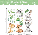 Tanlaby Jungle Animals Wall Stickers Cartoon Woodland Animal Wall Decals Zebra Forest Peel and Stick Art Sticker for Baby Nursery Kids Bedroom Playroom Daycare Classroom Decor by TinyTreasures Baby Boutique