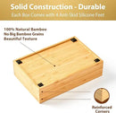 Umilife Bamboo Kitchen Drawer Organizer, Extra High Silverware Tray, Flatware Cutlery Storage Box, Multi-Use Holder in Office, Bathroom, Pantry - 9"x6"x2.5" (Set of 2) by CozyNest Decor