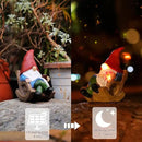 Solar Garden Gnomes Outdoor Statue with Solar Lights,7.1“ Figurine Lights Solar Garden Yard Decorations Outdoor Decorations for Patio,Yard,Lawn Ornament，Mom Gift Unique Housewarming Gifts by CozyNest Decor