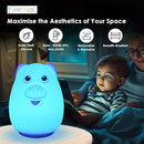 Combined Bluetooth Speaker & Nightlight With 9 Color Emissions, Child Friendly Silicone & BPA Free, USB Recharging, Receives Audio From Computer, Phone Or Tablet, and includes Remote Control (Pig) by TinyTreasures Baby Boutique