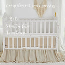 Brandream Gender Neutral Boho Bohemian Baby Girl Boy Nursery Crib Bedding Set 3 Pieces Solid Beige Farmhouse Chic Ruffle Unisex Cozy 100% Washed Cotton by TinyTreasures Baby Boutique