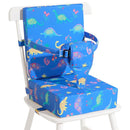 Toddler Booster Seat for Dining Table, Dinosaur Booster Seat for Table with Backrest and Adjustable Seat Belts Non-Slip Bottom Portable Booster Seat Increasing Cushion for Kid Baby Eating Travel Home by TinyTreasures Baby Boutique