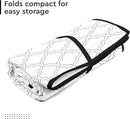 Encasa Homes Ironing Mat/Pad (Large 48"x28") with 3mm Padding & Silicone Iron Rest for Steam Pressing on Tabletop or Bed - Heat Resistant, Portable, Quilting & Travel Blanket - White Tiles by CozyNest Decor