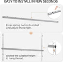 STORAGE MANIAC Hanging Closet Rod, Adjustable Width and Height Closet Hanging Organizer, Space-Saving Clothes Hanging Bar, Closet Extender Hanging Rod Double Closet Hanging Rod, 1 Pack Chrome by CozyNest Decor