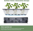 6 Pcs 24 inch Window Box Planter, Large Rectangular Flower Planter Boxes with Shelf Insert Plastic for Indoor and Outdoor Garden, Balcony Home Decor (6, 24 inch) by GreenHaven Gardens