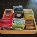 Tea Bag Holder and Storage Organizer - Sugar Packet and Coffee Station Condiment Organizer by CozyNest Decor