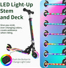 BELEEV V2 Scooters for Kids with Light-Up Wheels & Stem & Deck, 2 Wheel Folding Scooter for Girls Boys, 3 Adjustable Height, Non-Slip Pattern Deck, Lightweight Kick Scooter for Children Ages 3-12 by TinyTreasures Baby Boutique
