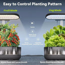 inbloom 12 Pods Hydroponics Growing System Kit, Herb Garden Planter Indoor Kit, Indoor Gardening Hydroponics Growing System with 4.2L Water Pump, Height Adjustable, Gifts for Woman, Transparent Black by GreenHaven Gardens
