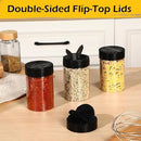30 Pack 8.4 oz Plastic Spice Jars with Black Cap Empty Clear Plastic Spice Bottle Containers Reusable Seasoning Jars with Shaker Lids for Kitchen Storing and Dispensing Salt Powders by CozyNest Decor