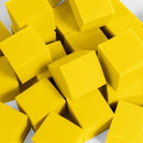 Foam Pit Cubes, 24 PCS 5 Inches Gymnastics Foam Blocks Trampoline Blocks, Multi-Sport Protective Padding for Freerunning, Trampoline, Parkour, Skate Parks & BMX -Yellow by TinyTreasures Baby Boutique