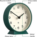 NEWGATE® M Mantel Echo Desk Clock | Modern Round Design | Eden Green | Easy to Read Numbers | Contemporary Style for Desk, Table, Shelf or Bedside by CozyNest Decor