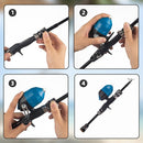 Kids Fishing Pole Kit Set，Portable Telescopic Fishing Rod and Reel Combo Full Kits for Boys, Girls, Beginner, Youth by TinyTreasures Baby Boutique