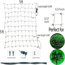 HISHINY Christmas Net Lights Outdoor, 5ftx5ft 100LED Green Wire, Connectable Bush Mesh Net Lights String for Christmas,St Patricks Party,Shrub,Yard,Tree (Green) by GreenHaven Gardens